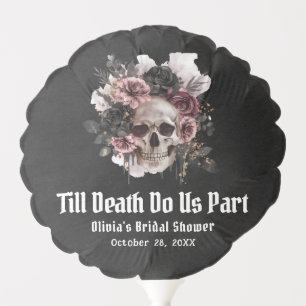 Halloween Till Death Do Us Part Bridal Shower Balloon