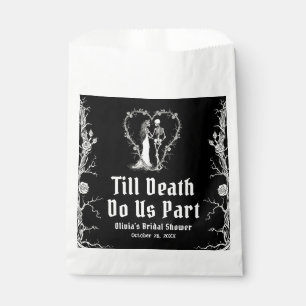 Halloween Till Death Do Us Part Bridal Shower Favor Bag