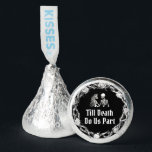 Halloween Till Death Do Us Part Bridal Shower Hershey®'s Kisses®<br><div class="desc">Add a sweet and spooky touch to your bridal shower with these customized Hershey's Kisses®. Each chocolate is adorned with a sticker featuring a skeletal bride and groom alongside the phrase "Till Death Do Us Part, " perfectly blending romance with a Halloween twist. They're ideal for filling favor bags, candy...</div>