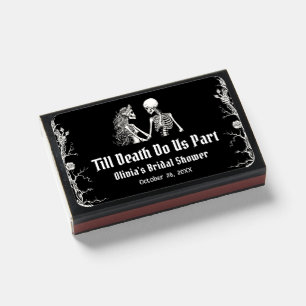 Halloween Till Death Do Us Part Bridal Shower Matchboxes