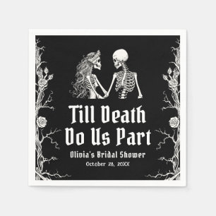 Halloween Till Death Do Us Part Bridal Shower Napkins
