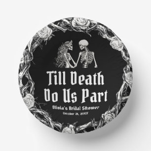 Halloween Till Death Do Us Part Bridal Shower Paper Bowls