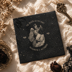Halloween Till Death Do Us Part Gothic Black Napkins