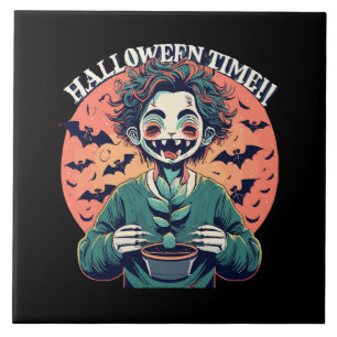 Halloween time, but its actually happy time! ceramic tile