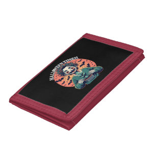 Halloween time, but its actually happy time! tri-fold wallet