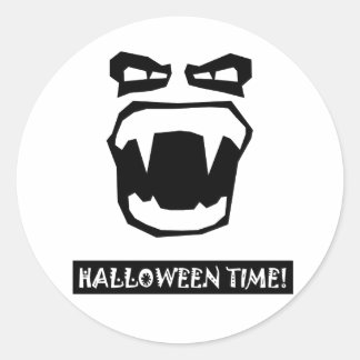 Halloween time classic round sticker