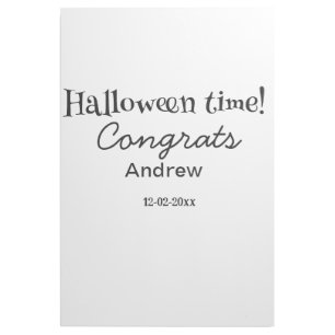 Halloween time congrats add name date year graduat gallery wrap