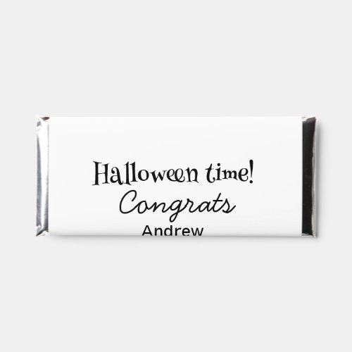 Halloween time congrats add name date year graduat hershey bar favors