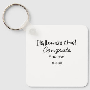 Halloween time congrats add name date year graduat keychain