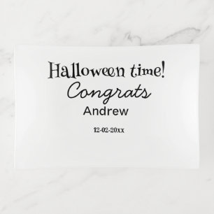 Halloween time congrats add name date year graduat trinket tray