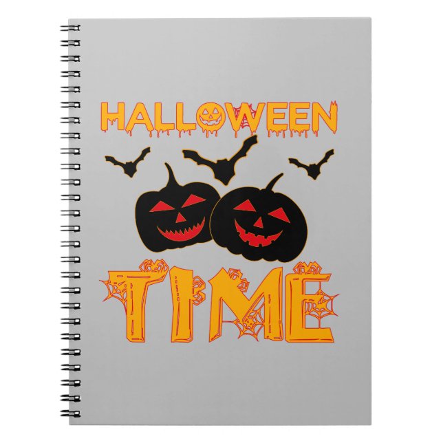 Halloween time pumpkin  notebook (Front)