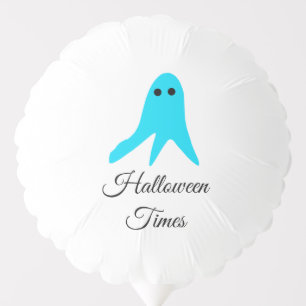 Halloween times blue ghost scribble hand-drawn fal balloon