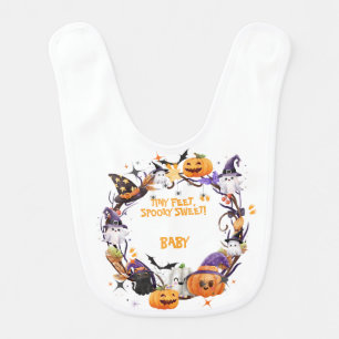 Halloween Tiny Feet, Spooky Sweet Baby Shower Baby Bib