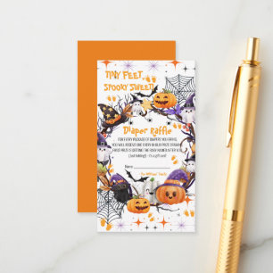 Halloween Tiny Feet, Spooky Sweet Baby Shower Enclosure Card