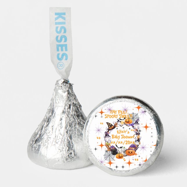 Halloween Tiny Feet, Spooky Sweet Baby Shower Hershey®'s Kisses® (Front)