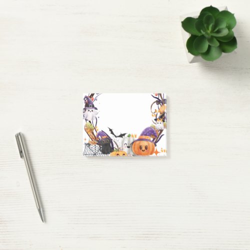 Halloween Tiny Feet Spooky Sweet Baby Shower Post_it Notes