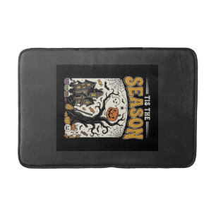 Halloween Tis The Season Haunted House Design_1 Bath Mat