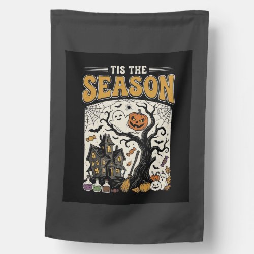 Halloween Tis The Season Haunted House Design_1 Flag