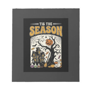 Halloween Tis The Season Haunted House Design_1 Notepad