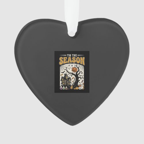 Halloween Tis The Season Haunted House Design_1 Ornament