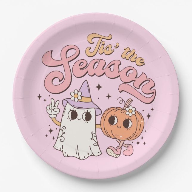 Halloween Tis the Season Paper Plates (Front)
