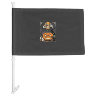 Halloween Tis the Season Pumpkin Cat Design_1 Car Flag