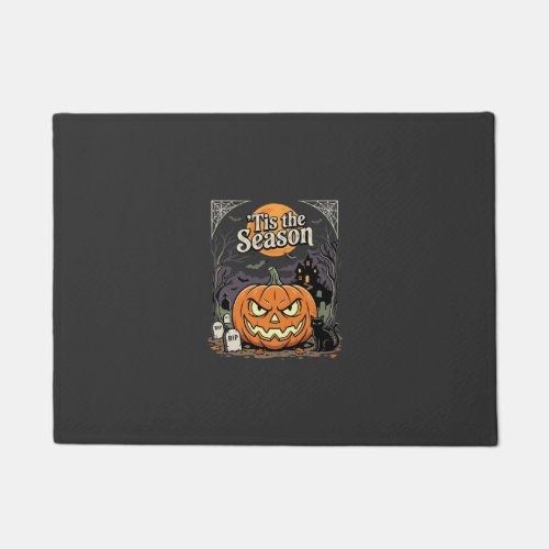 Halloween Tis the Season Pumpkin Cat Design_1 Doormat