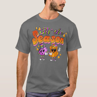 Halloween Tis The Season Spooky Retro Ghost Groovy T-Shirt