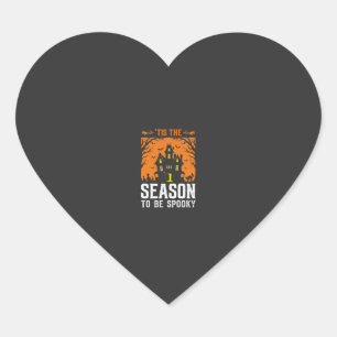 Halloween Tis The Season To Be Spooky Design_1 Heart Sticker