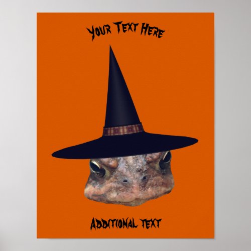 Halloween Toad Face Witch Personalized  Poster