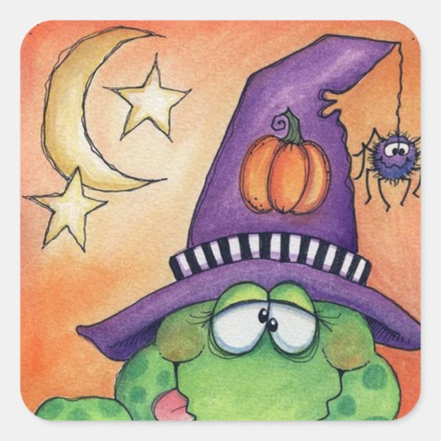 Halloween Toad Square Sticker (Front)