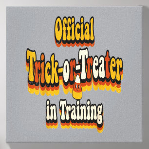 Halloween Toddler Trick Or Treater In Training Canvas Photo Tile