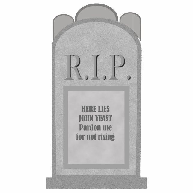 Halloween Tombstone Photo Sclupture Statuette (Front)