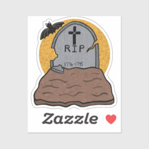 Halloween Tombstone Sticker