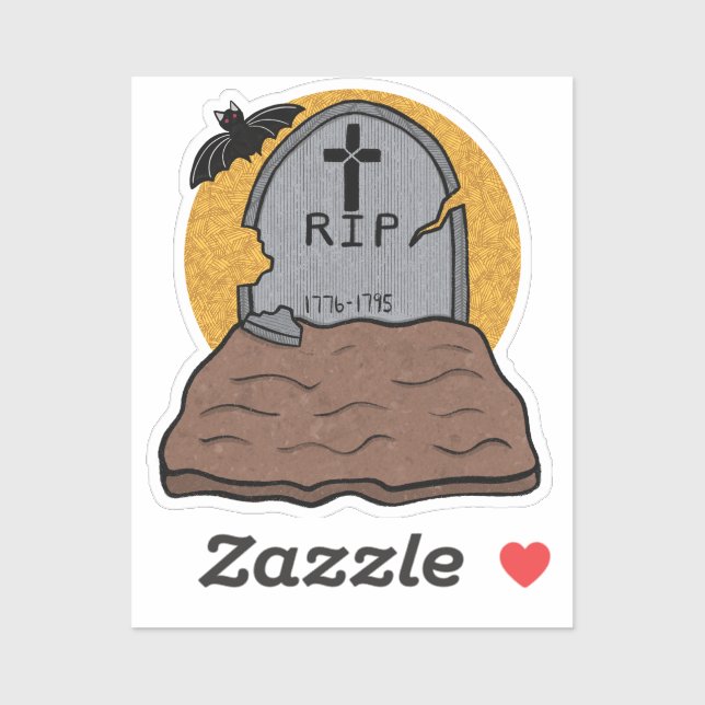 Halloween Tombstone Sticker (Sheet)