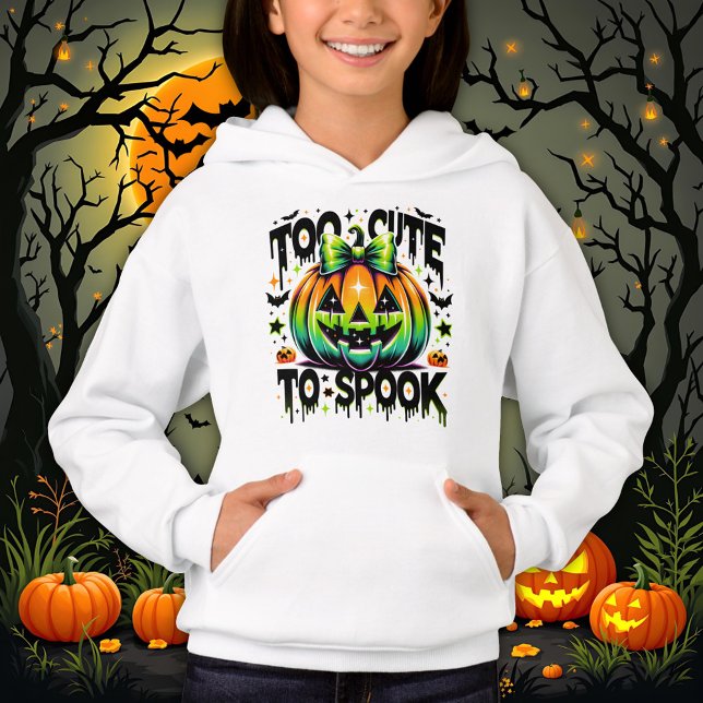 Halloween Too Cute To Spook Coquette Pumpkin Hoodie (Creator Uploaded)