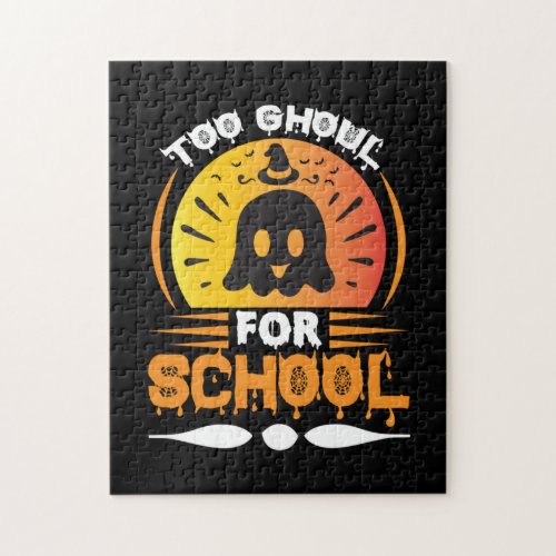 Halloween Too Ghoul For School Birthday Jigsaw Puzzle