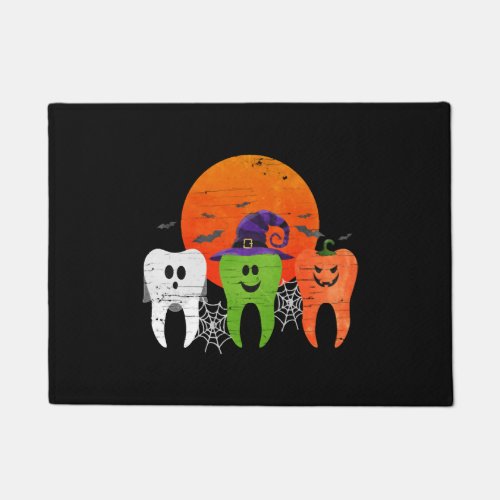 Halloween Tooth Dentist Dental Assistant Doormat