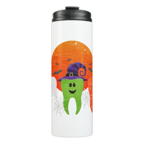 Halloween Tooth Dentist Dental Assistant Thermal Tumbler