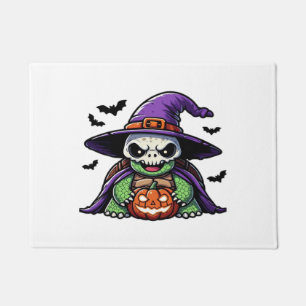 Halloween Tortoise Turtle Witch Hat Costume Spooky Doormat