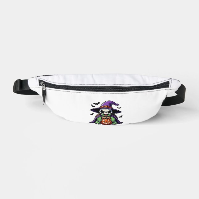 Halloween Tortoise Turtle Witch Hat Costume Spooky Fanny Pack (Front)