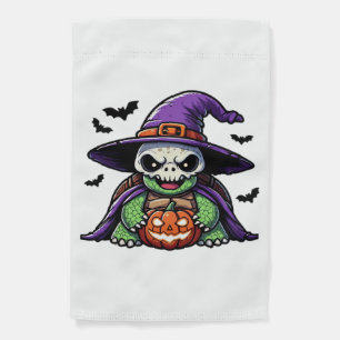 Halloween Tortoise Turtle Witch Hat Costume Spooky Garden Flag