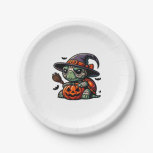 Halloween Tortoise Turtle Witch Hat Costume Spooky Paper Plates