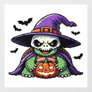 Halloween Tortoise Turtle Witch Hat Costume Spooky Wall Decal