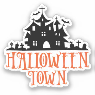 Halloween Town – Haunted House, Spooky Church Sticker