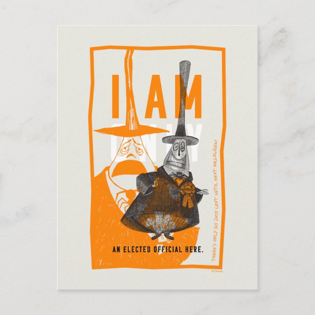 Halloween Town Mayor - Only An Elected Official Postcard (Front)