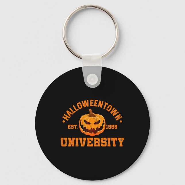 Halloween Town University Est 1998 Pumpkin Hallowe Keychain (Front)