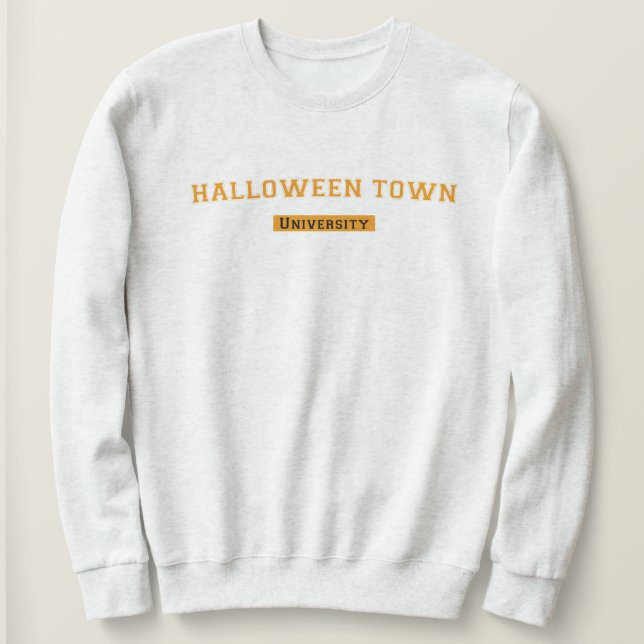 Halloween Town University White Sweatshirt Women's (Design Front)