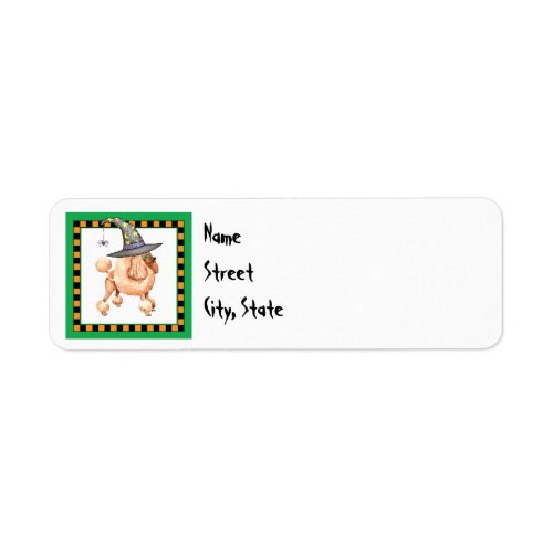 Halloween Toy Poodle Label