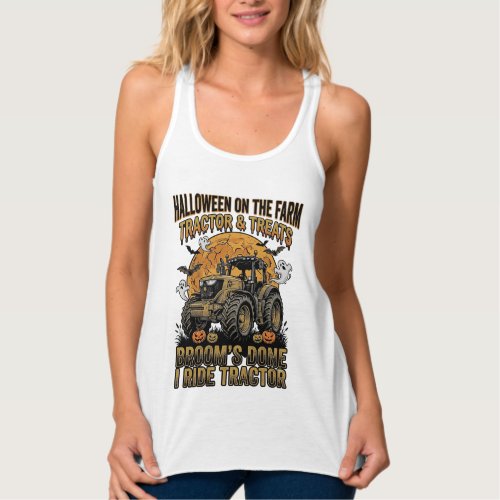 Halloween Tractor Shirt Funny Farm Witch Ride Desi